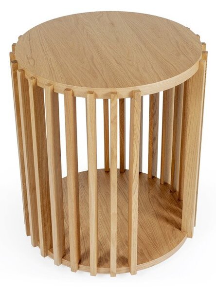Pomoćni stolić Oakman Drum hrast, ø 53 cm