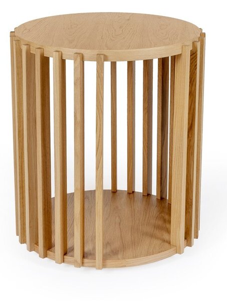 Pomoćni stolić Oakman Drum hrast, ø 53 cm
