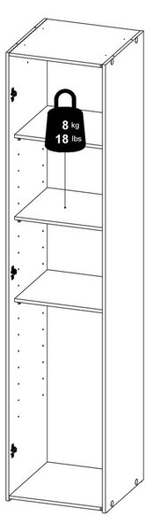 Bijeli ormar 39x175 cm Space – Tvilum