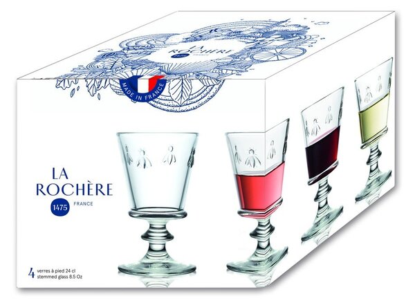 Čaše u setu 4 kom vinske 230 ml Abeille – La Rochére