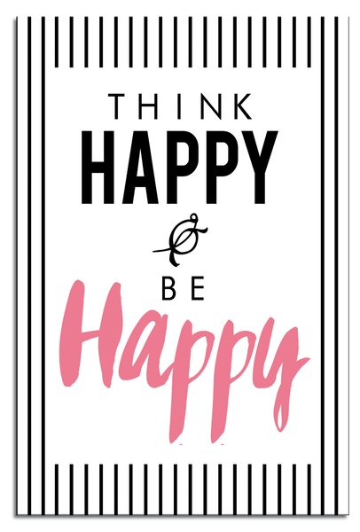 Zidni ukras Think happy