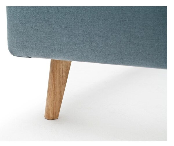 Prljavo plavi tapecirani bračni krevet bez podnice 180x200 cm Mattis – Meise Möbel