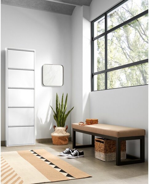 Bijeli metalni preklopni ormarić za cipele 50x169x15 cm Ode – Kave Home