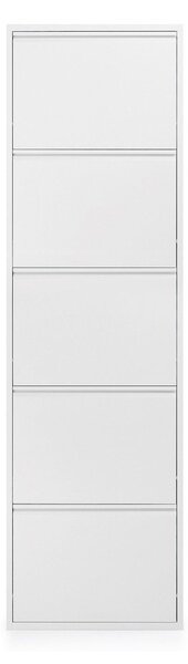 Bijeli metalni preklopni ormarić za cipele 50x169x15 cm Ode – Kave Home