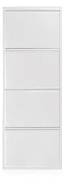 Bijeli metalni preklopni ormarić za cipele 50x136x15 cm Ode – Kave Home