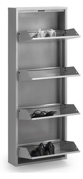 Bijeli metalni preklopni ormarić za cipele 50x136x15 cm Ode – Kave Home