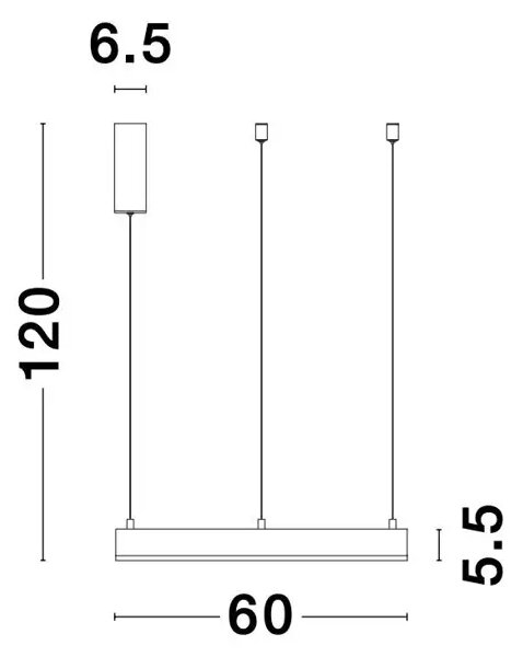 MOTIF VISILICA LED 40W/3000K/2943lm/DIMM/IP20/BIJELA NL9190740