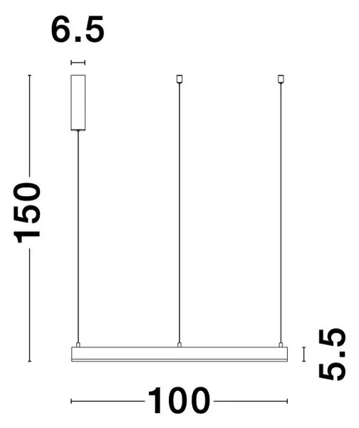 MOTIF VISILICA LED 60W/3000K/4165lm/DIMM/IP20/BIJELA NL9190755