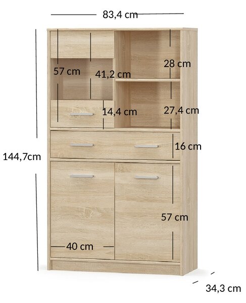 Zondo.hr Vitrina Terrell (hrast sonoma). Akcija -26%. 1053280