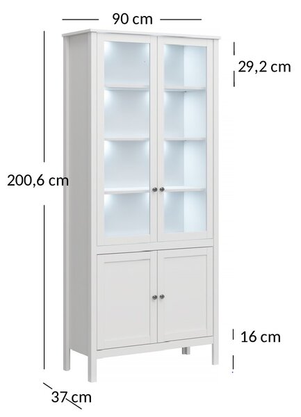 Zondo.hr Vitrina Olna 2D2W (bijela). Akcija -22%. 1053154