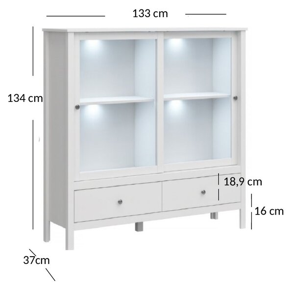 Zondo.hr Vitrina Olna 2W2S (bijela). Akcija -23%. 1053148
