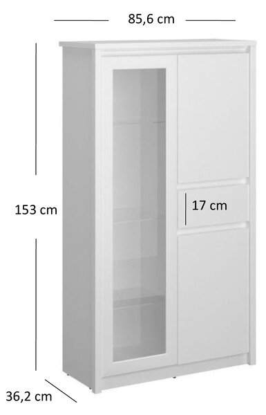 Zondo.hr Vitrina Ethan 2D1W1S (bijela). Akcija -24%. 1052908