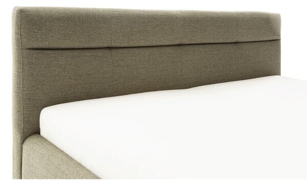 Zeleni tapecirani bračni krevet s prostorom za odlaganje s podnicom 160x200 cm Lotte – Meise Möbel