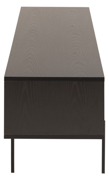 Crna TV komoda u dekoru jasena 180x44,5 cm Angus – Actona