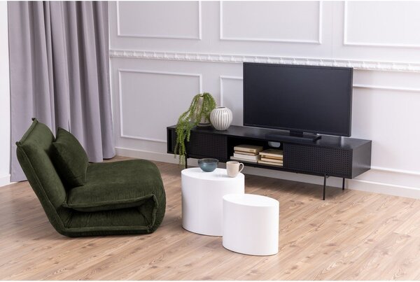 Crna TV komoda u dekoru jasena 180x44,5 cm Angus – Actona