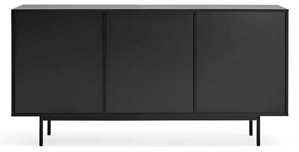 Crna niska komoda 159x80 cm Sierra – Teulat