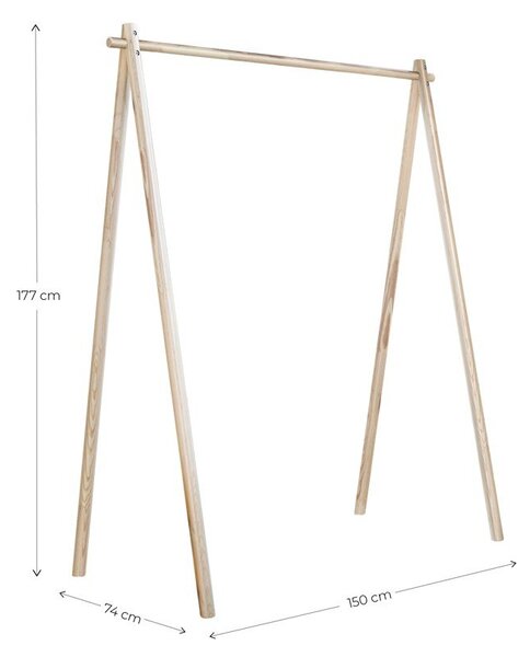 Smeđi stalak za odjeću od borovine Hongi - Karup Design