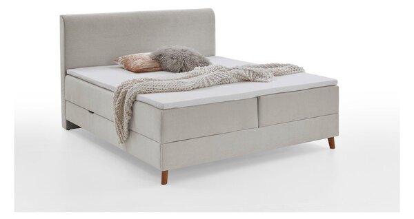 Bež boxspring krevet s prostorom za pohranu 180x200 cm Memphis - Meise Möbel