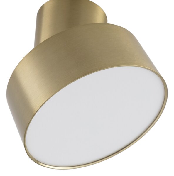 Lindby LED reflektor Nivoria, Ø 14 cm, zlatne boje, zakretni, Zlato / mjed, Dnevni boravak/blagovaonica, Aluminij