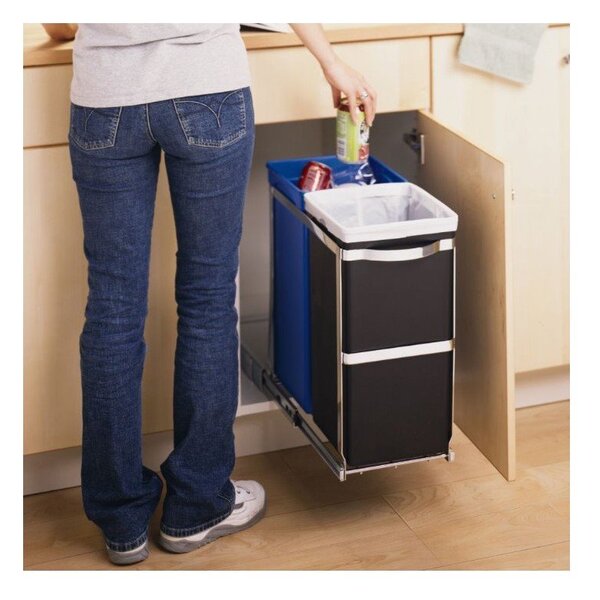 Plastična kanta za otpad 35 l Dual - simplehuman