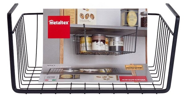 Crna viseća kuhinjska košara Metaltex, duljina 30 cm