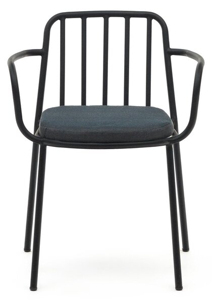 Crna metalna vrtna stolica Bramant – Kave Home