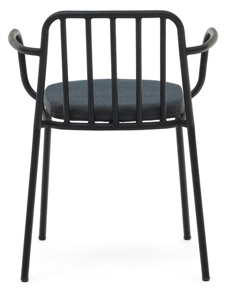 Crna metalna vrtna stolica Bramant – Kave Home