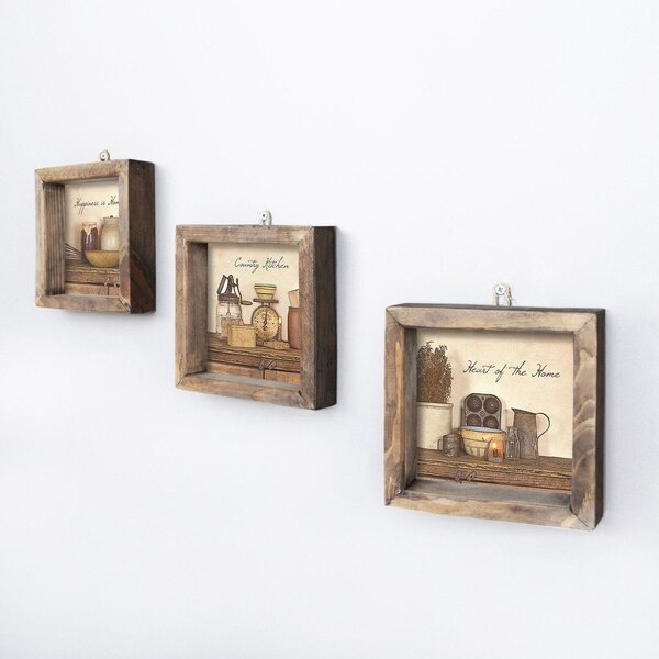 Slike u setu od 3 kom 15x15 cm - Wallity