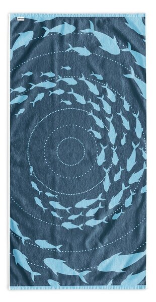 Plavi ručnik za plažu 90x180 cm Shoal - DecoKing