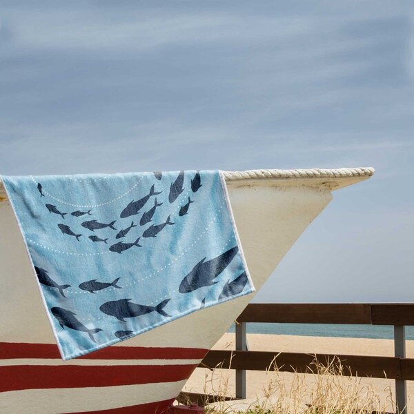 Plavi ručnik za plažu 90x180 cm Shoal - DecoKing