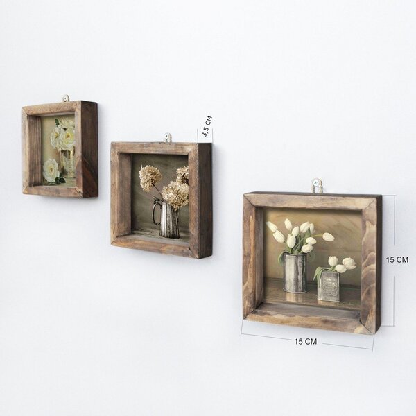 Slike u setu od 3 kom 15x15 cm - Wallity