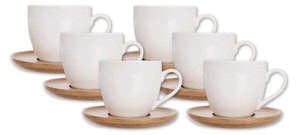 Bijele porculanske šalice u setu od 6 kom 125 ml Whiteline - Orion