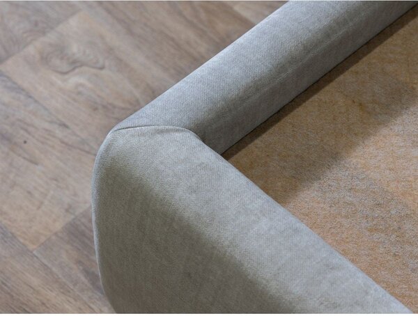 Svijetlo sivi tapecirani bračni krevet s prostorom za pohranu s podnicom 180x200 cm Jade - Bobochic Paris