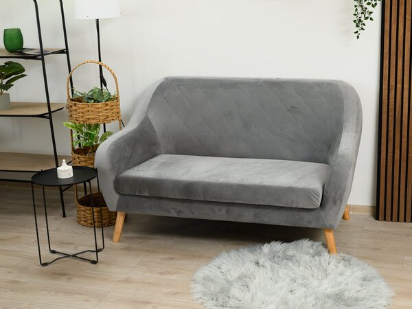 Siva 2-mjestna sofa CORANTI VELVET