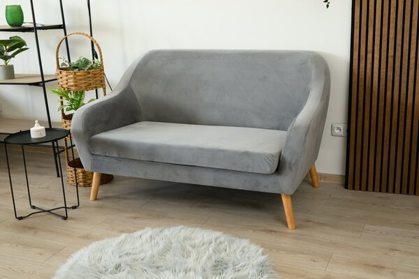 Siva 2-mjestna sofa CORANTI VELVET