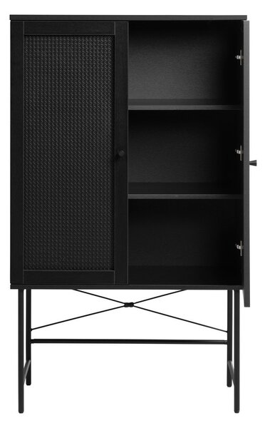 Crni ormar u dekoru hrasta 80x135 cm Pensacola - Unique Furniture