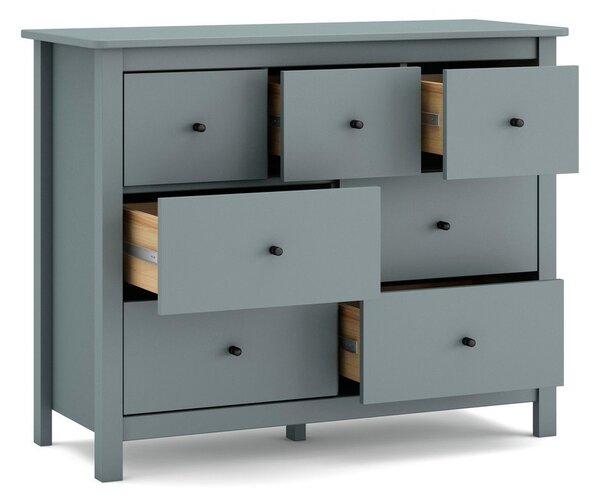 Komoda prljavo zelena od masivnog bora 110x80x40 cm Misti – Marckeric