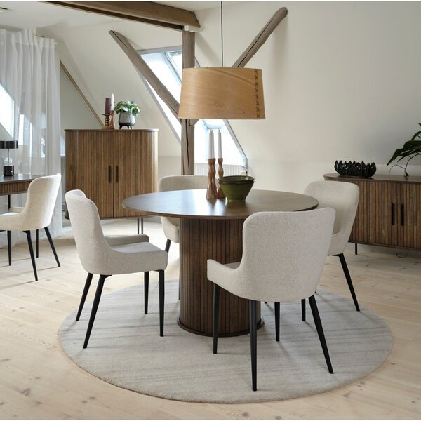 Okrugli blagovaonski stol u dekoru hrasta ø 120 cm Nola - Unique Furniture