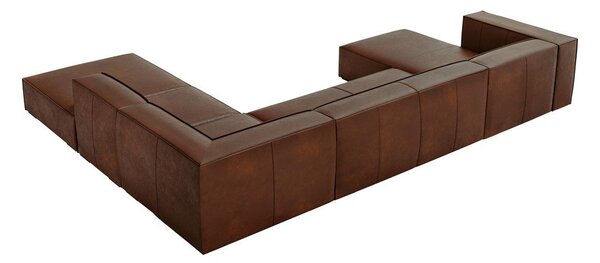 Konjak smeđa kožna kutna garnitura (desni kut) Madame - Windsor & Co Sofas