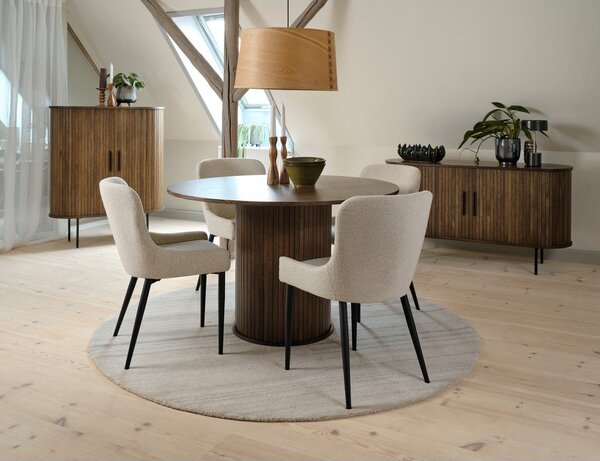 Okrugli blagovaonski stol u dekoru hrasta ø 120 cm Nola - Unique Furniture