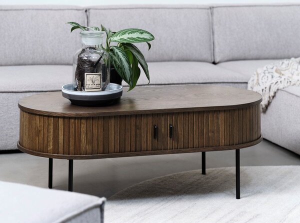 Stolić u dekoru hrasta u prirodnoj boji 60x120 cm Nola - Unique Furniture