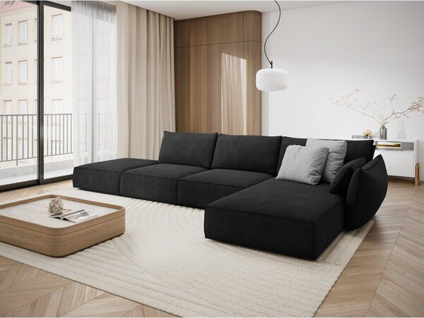 Tamno siva kutna garnitura (desni kut) Vanda - Mazzini Sofas