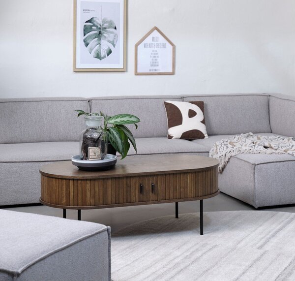 Stolić u dekoru hrasta u prirodnoj boji 60x120 cm Nola - Unique Furniture