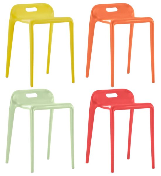 VidaXL Složivi stolci 4 kom raznobojni plastični