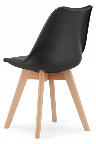 Blagovaonski set 1 + 4, stol ADRIA 120x80cm bijeli + stolice BALI MARK crna