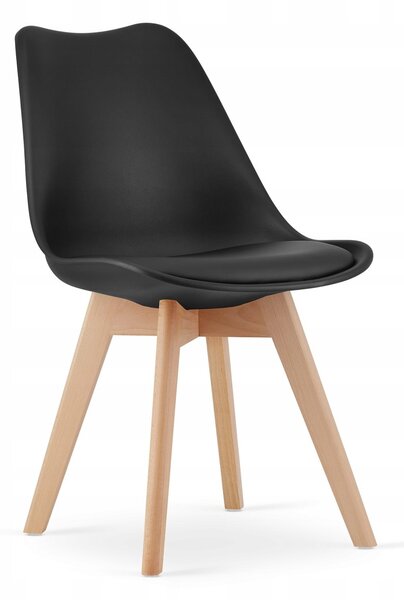 Blagovaonski set 1 + 4, stol ADRIA 120x80cm bijeli + stolice BALI MARK crna