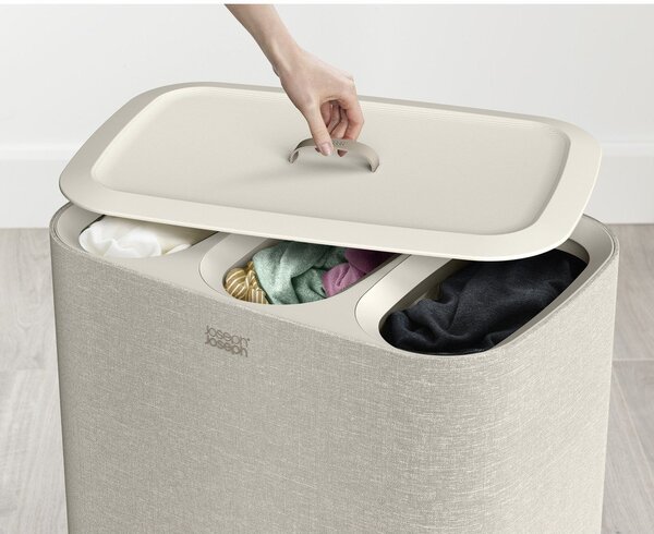 Bež tekstilna košara za rublje 90 l Tota Trio – Joseph Joseph