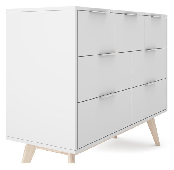 Bijela niska komoda 120x83 cm Campus - Marckeric