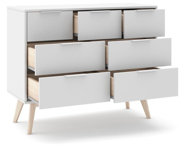 Bijela niska komoda 120x83 cm Campus - Marckeric