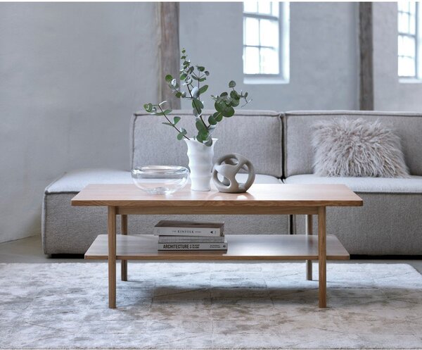 Stolić za kavu s pločom stola u dekoru hrasta u prirodnoj boji 60x120 cm Ponza – Unique Furniture